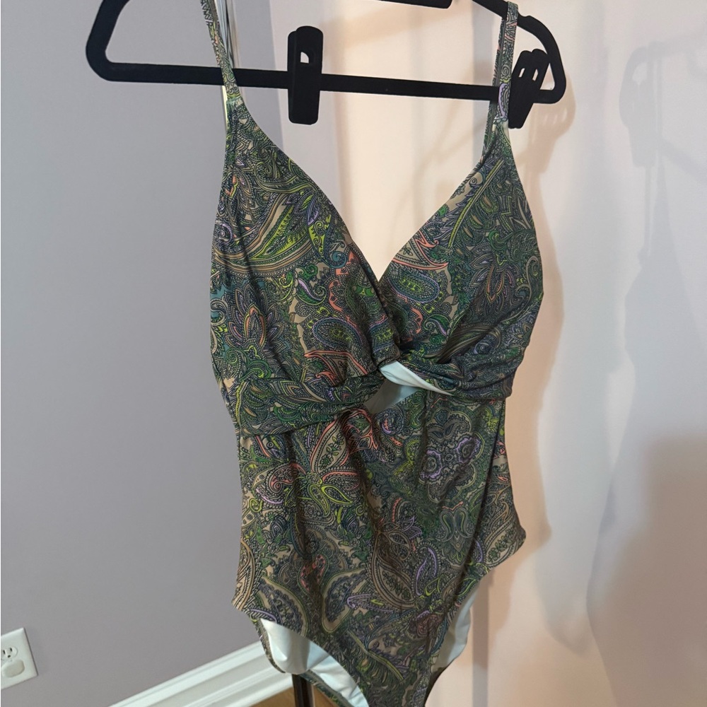 Soma Paisley Swimsuit - Green and Blue